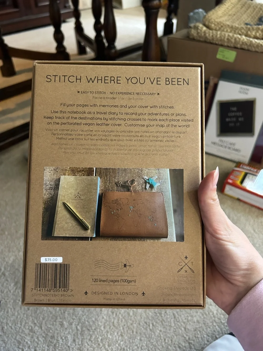 Stitch travel notebook sew where you’ve been